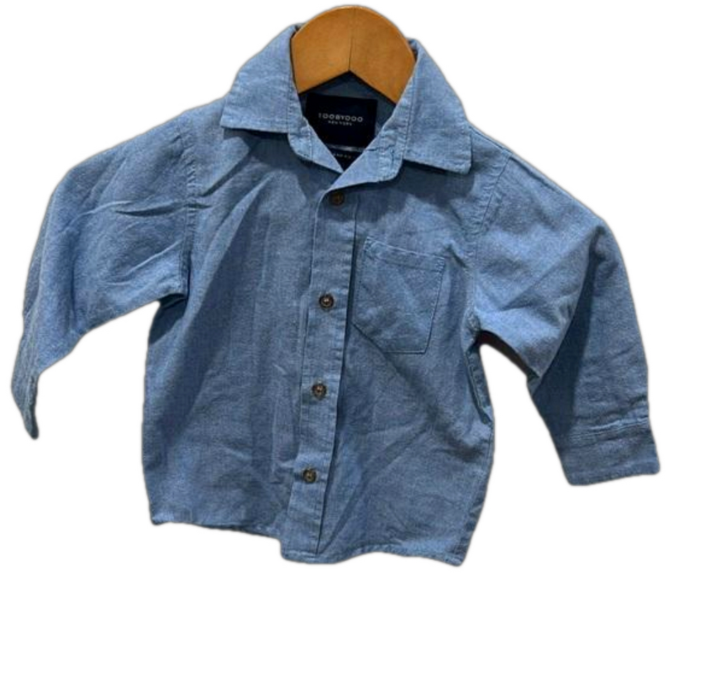 Toobydoo New York boys long sleeve shirt blue  size 2 GUC